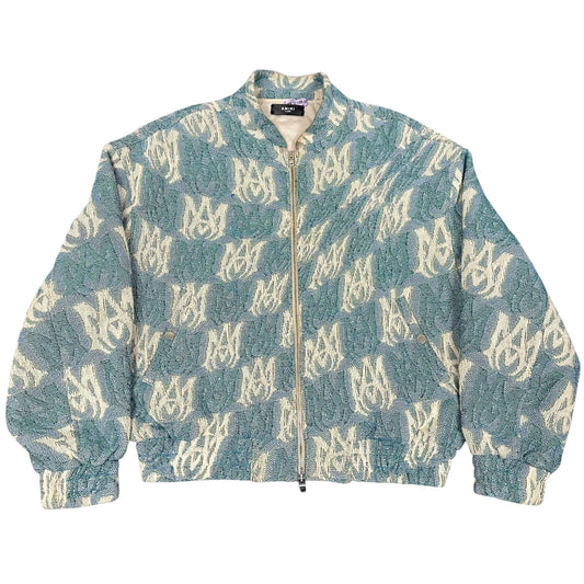 Amiri Tapestry Blue Bomber Jacket