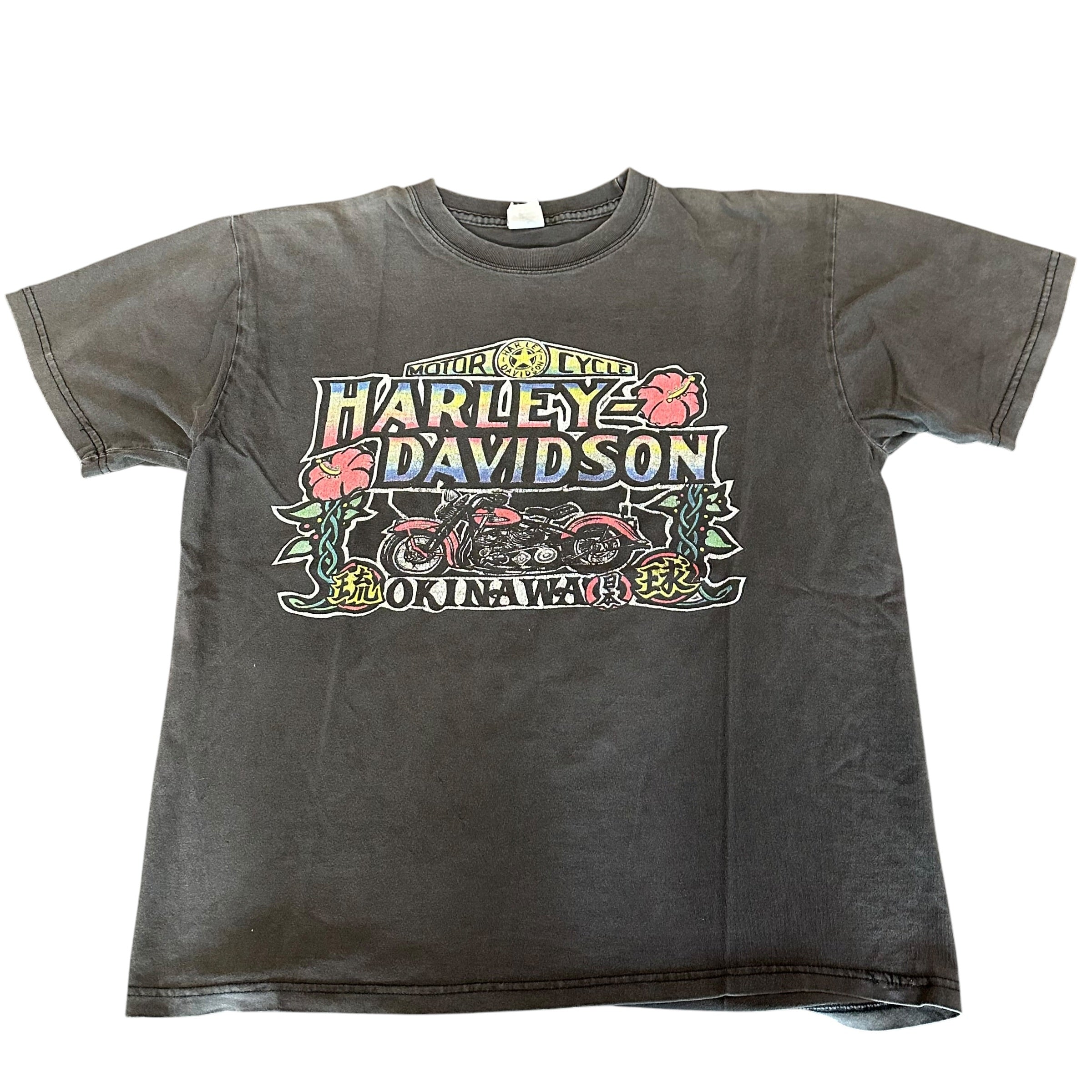 Vintage Black Harley Davidson Okinawa Shirt