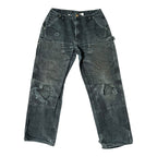 Vintage Carhartt Black Distressed Double Knee(34x32)