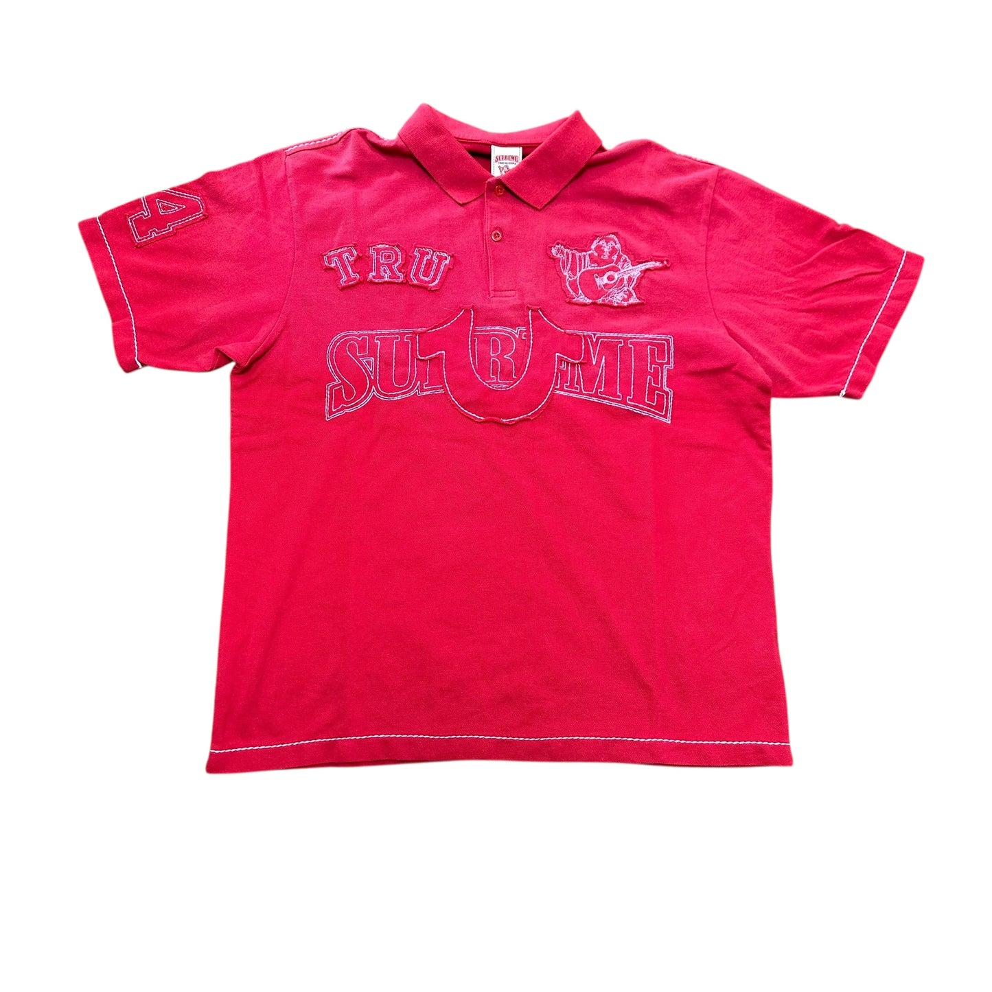 Brand New Supreme X True Religion Applique Polo Red