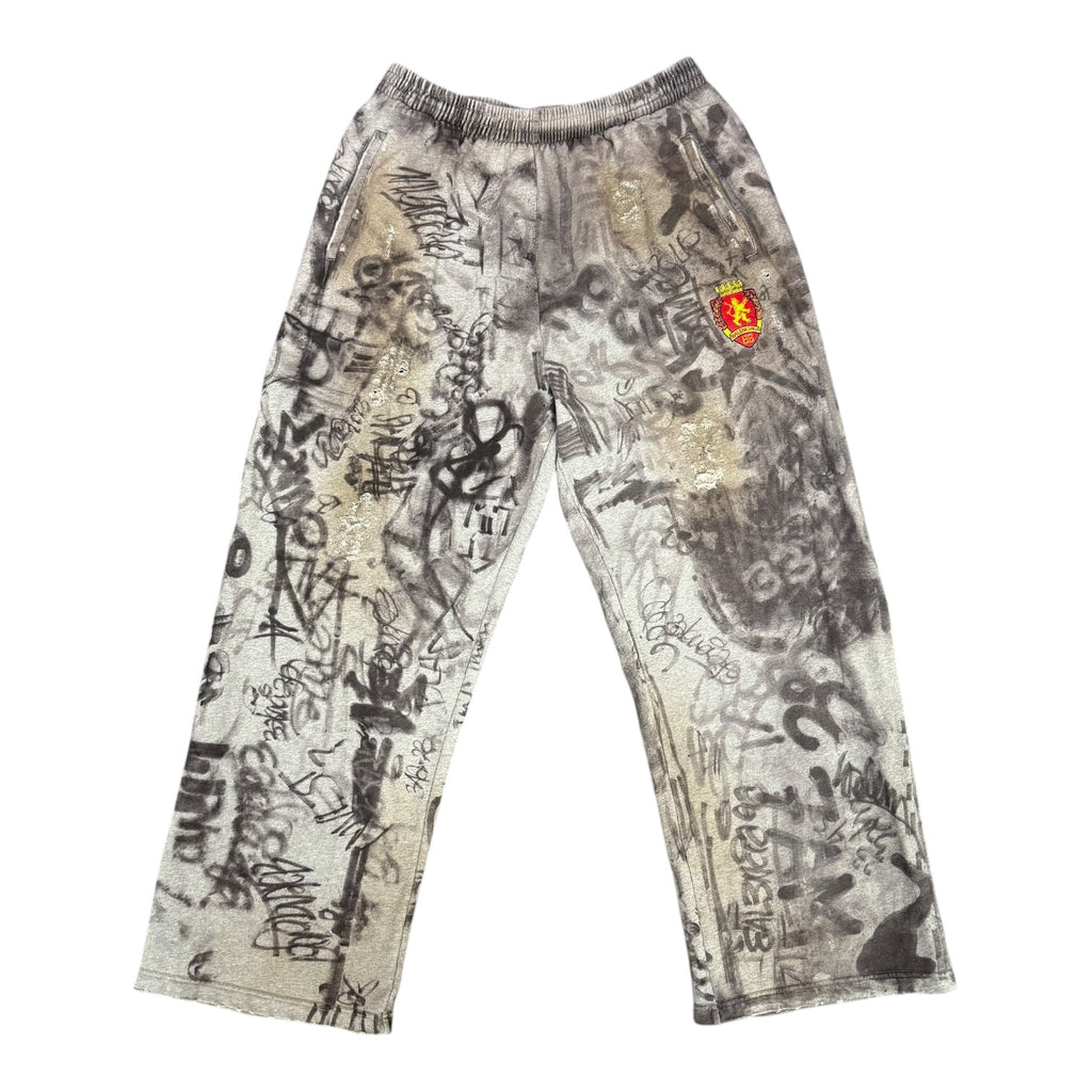 Balenciaga Grey Graffiti Skate SweatPants