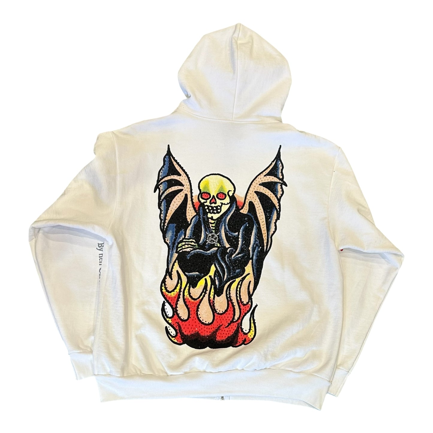 Ken Carson x Ed Hardy White Zip Up Hoodie