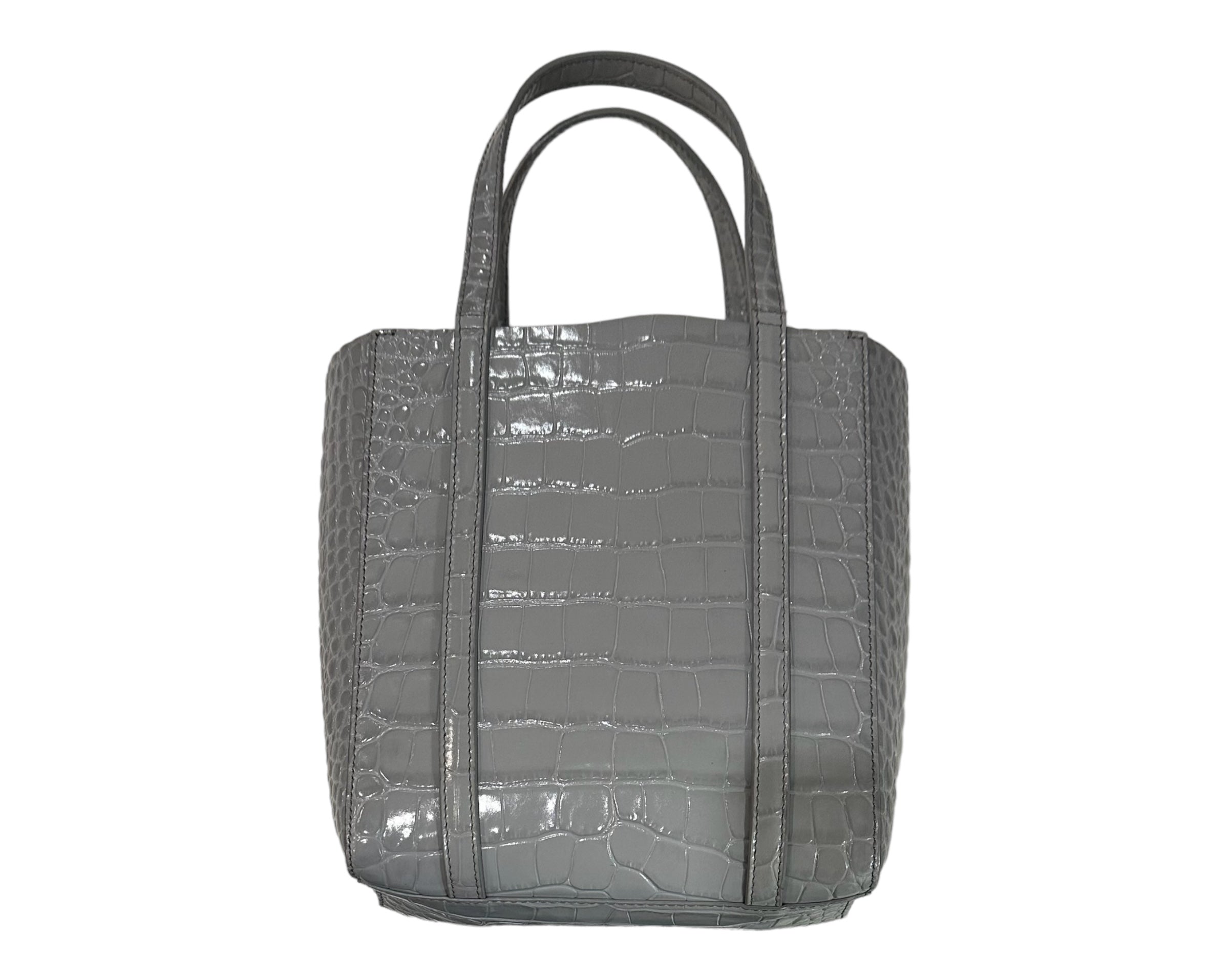 Balenciaga Grey Croc Bag