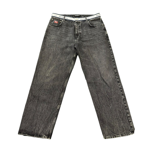Balenciaga Embroidered Baggy Wide Denim Pants