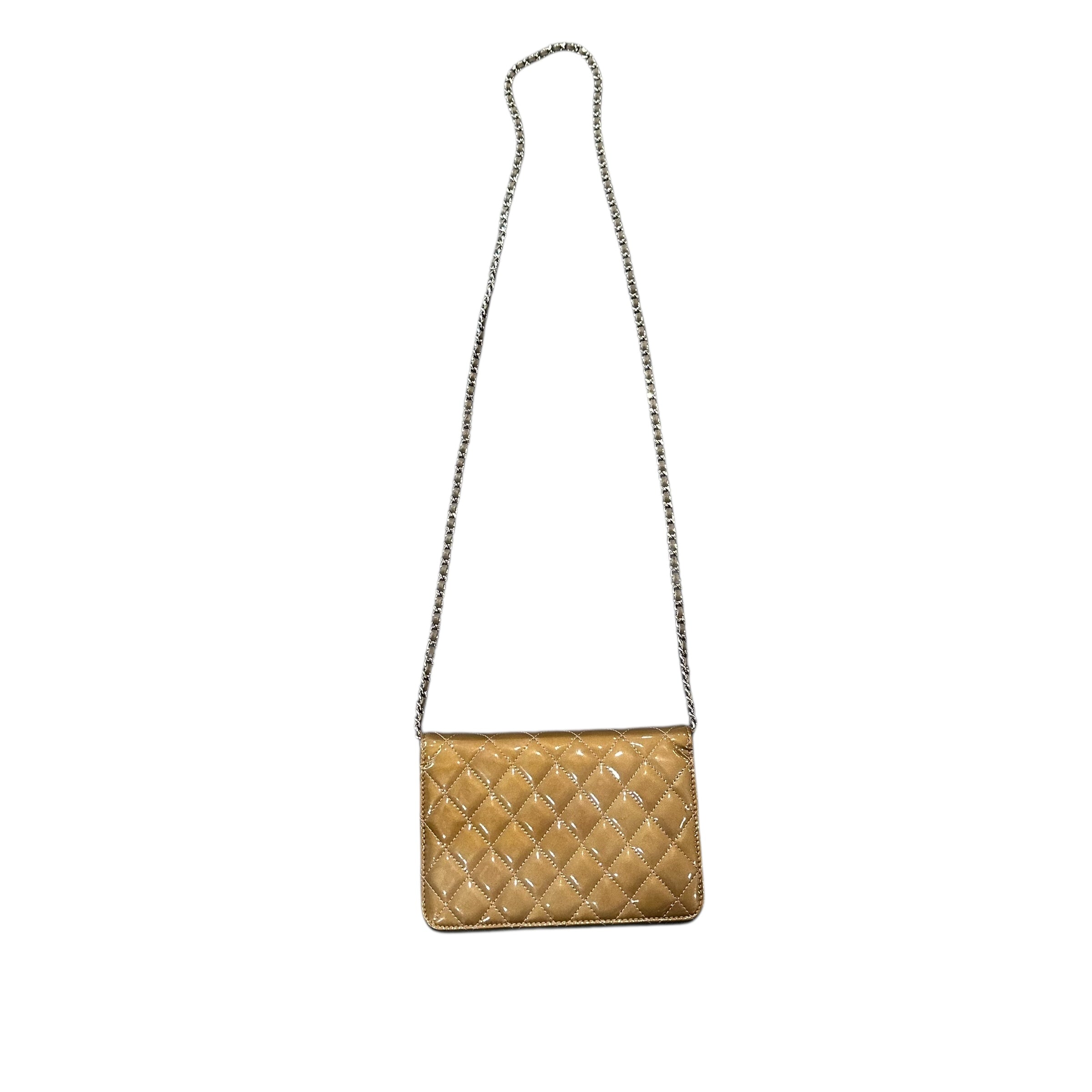 Brown Chanel Patent Wallet on Chain