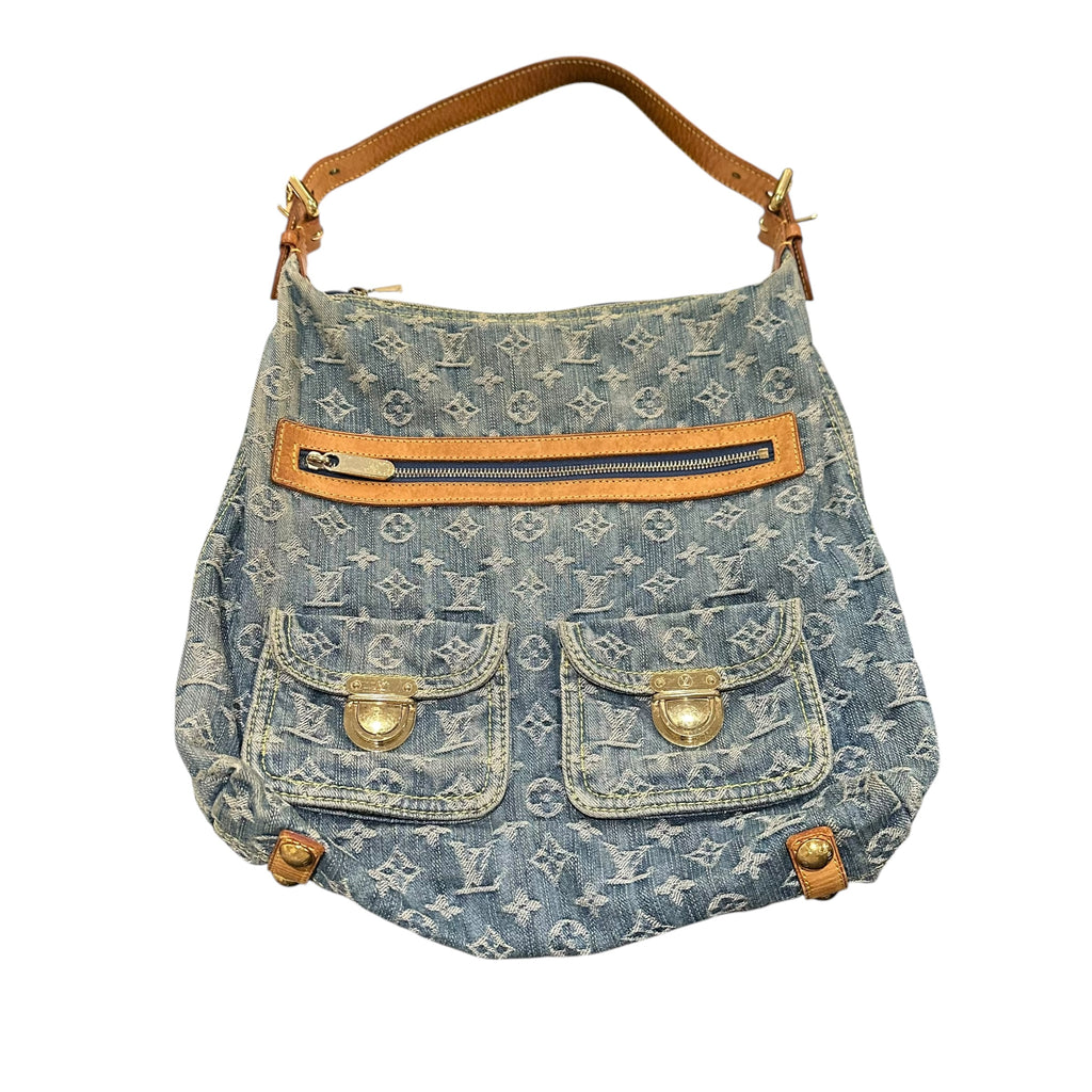 Louis Vuitton Monogram Denim Baggy GM Shoulder Bag