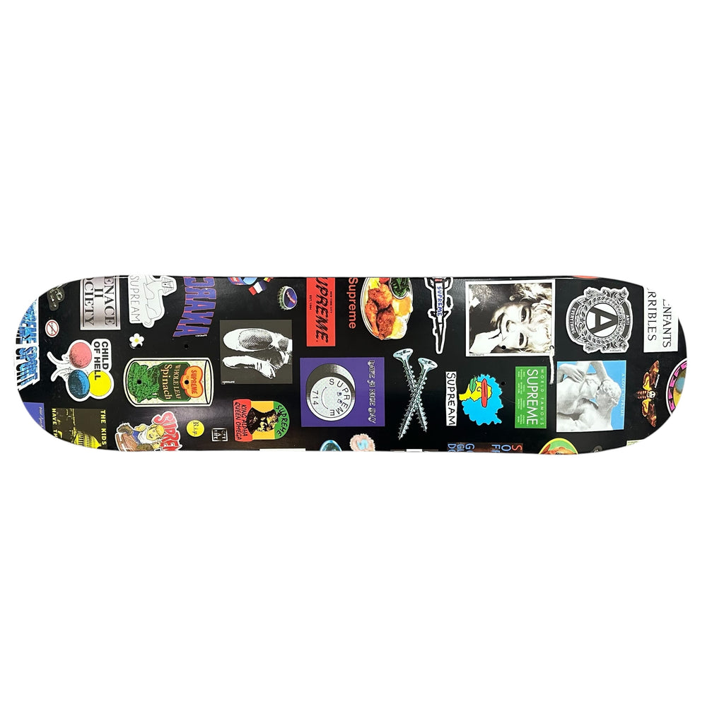 Supreme Stickers Skateboard Deck- Black