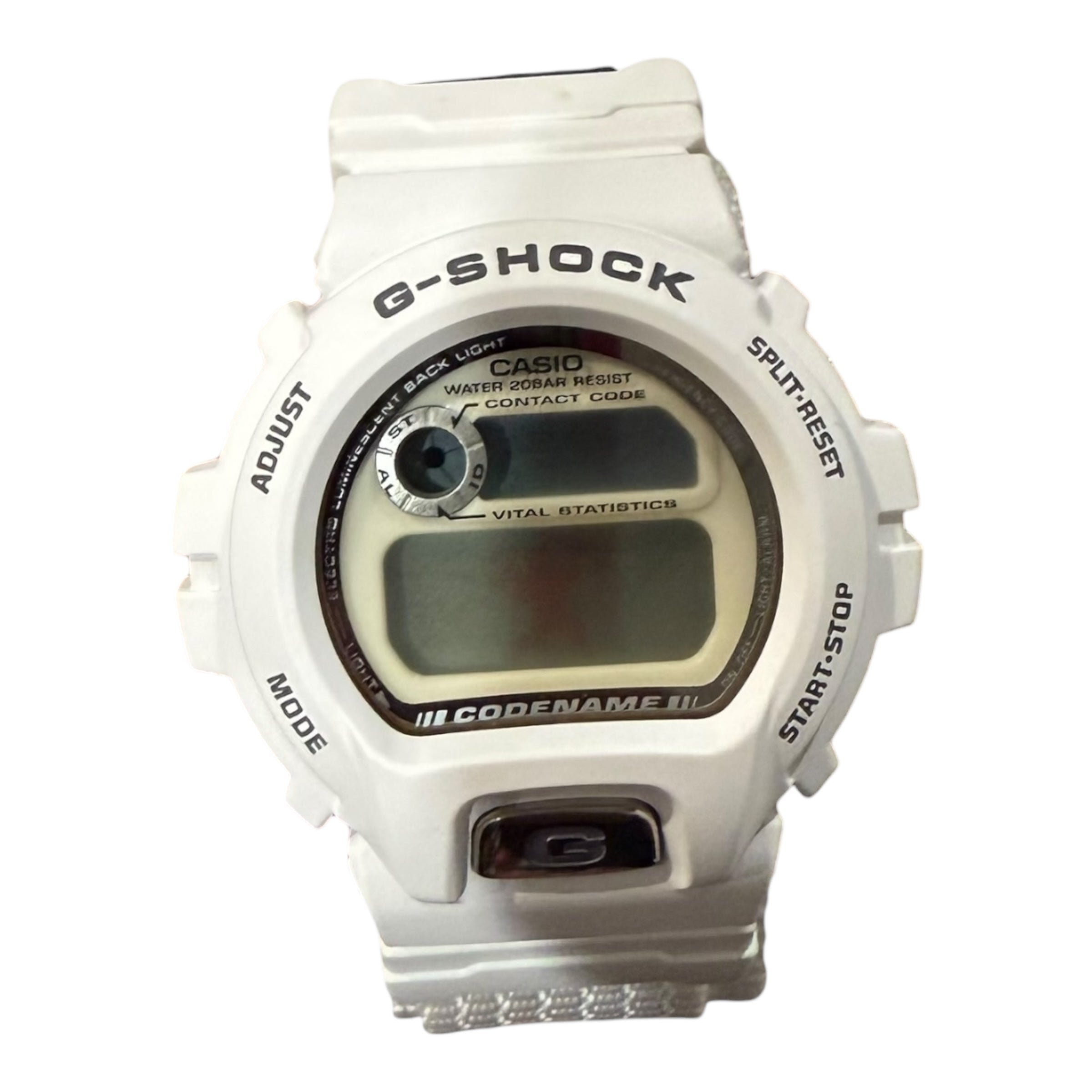 White Velcro G Shock