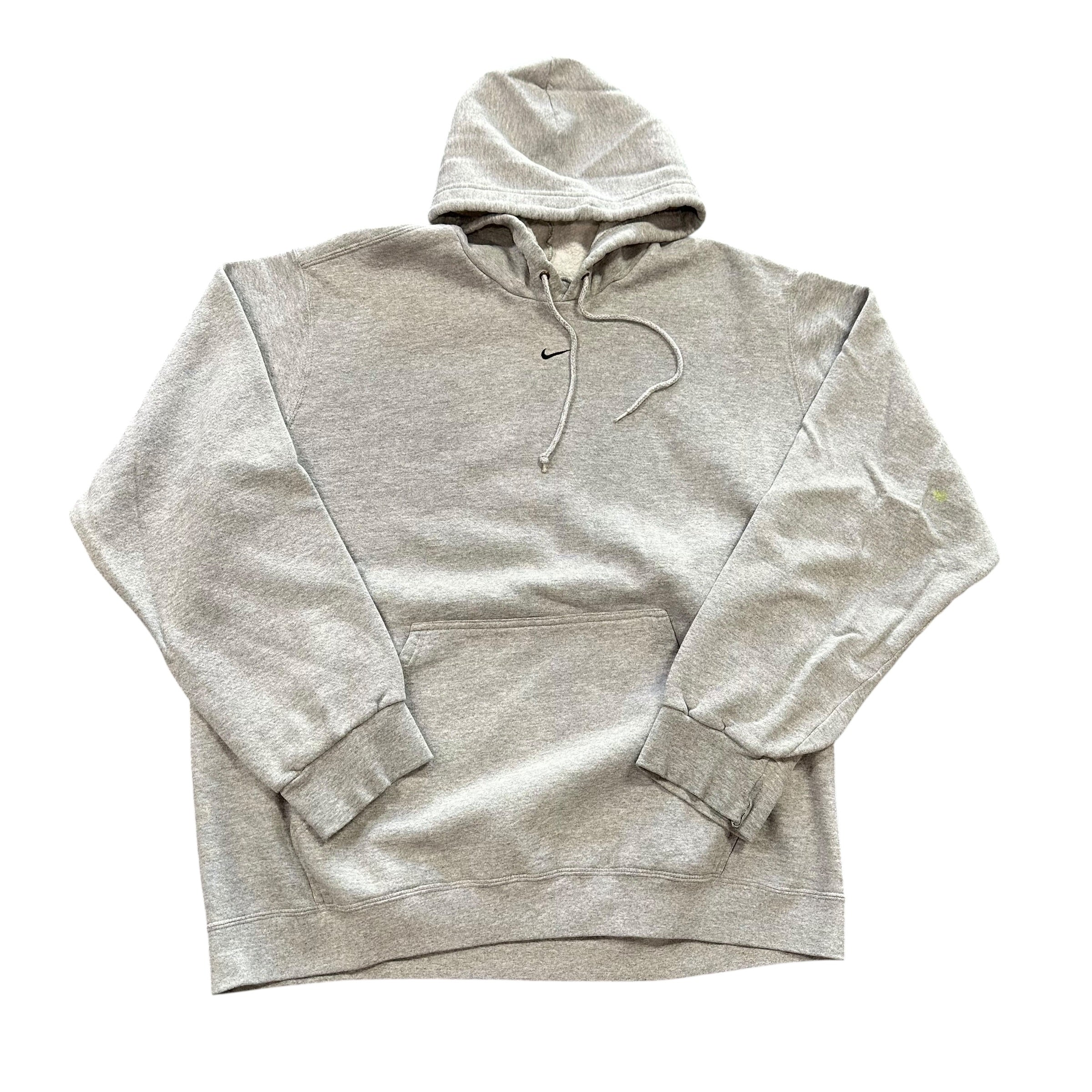 Light Grey Nike Center Swoosh Hoodie