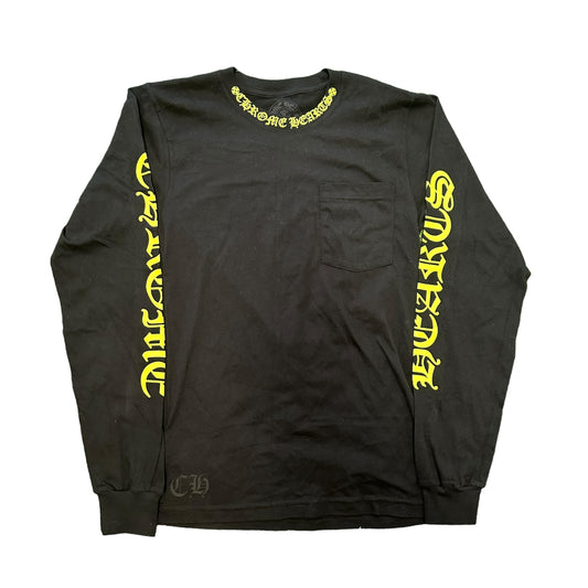 Chrome Hearts Black/Neon Pocket L/S Tee