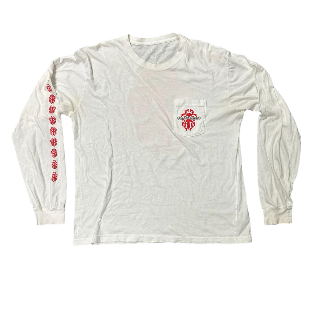 Chrome Hearts Red Dagger L/S Pocket Tee