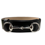 Gucci Black Horse-Bit Belt