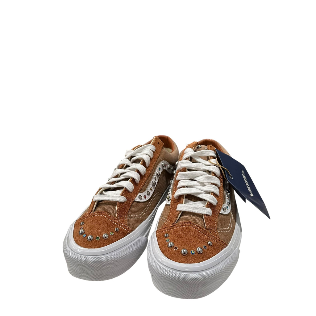 1 of 1 Hand Made Studded Vans Old Skool Lx 36 “Sandy Tan”