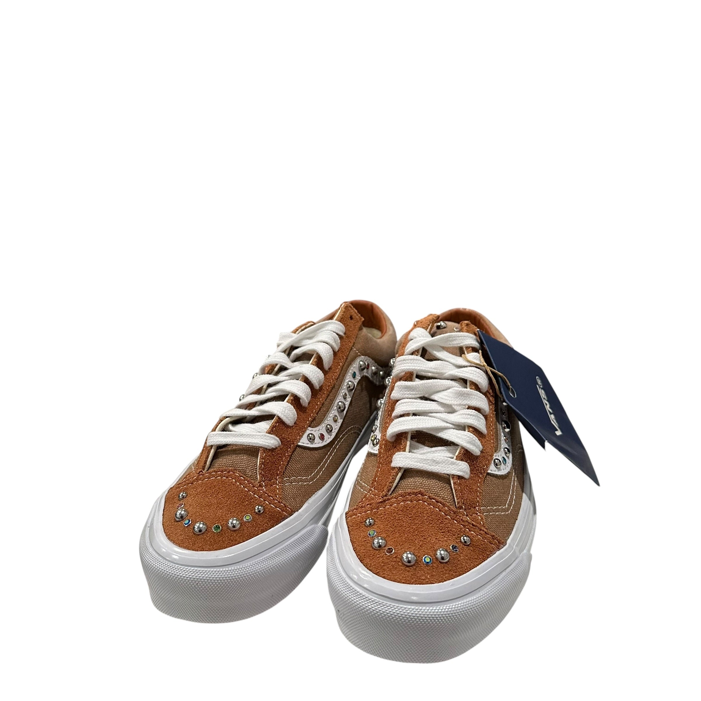 1 of 1 Hand Made Studded Vans Old Skool Lx 36 “Sandy Tan”