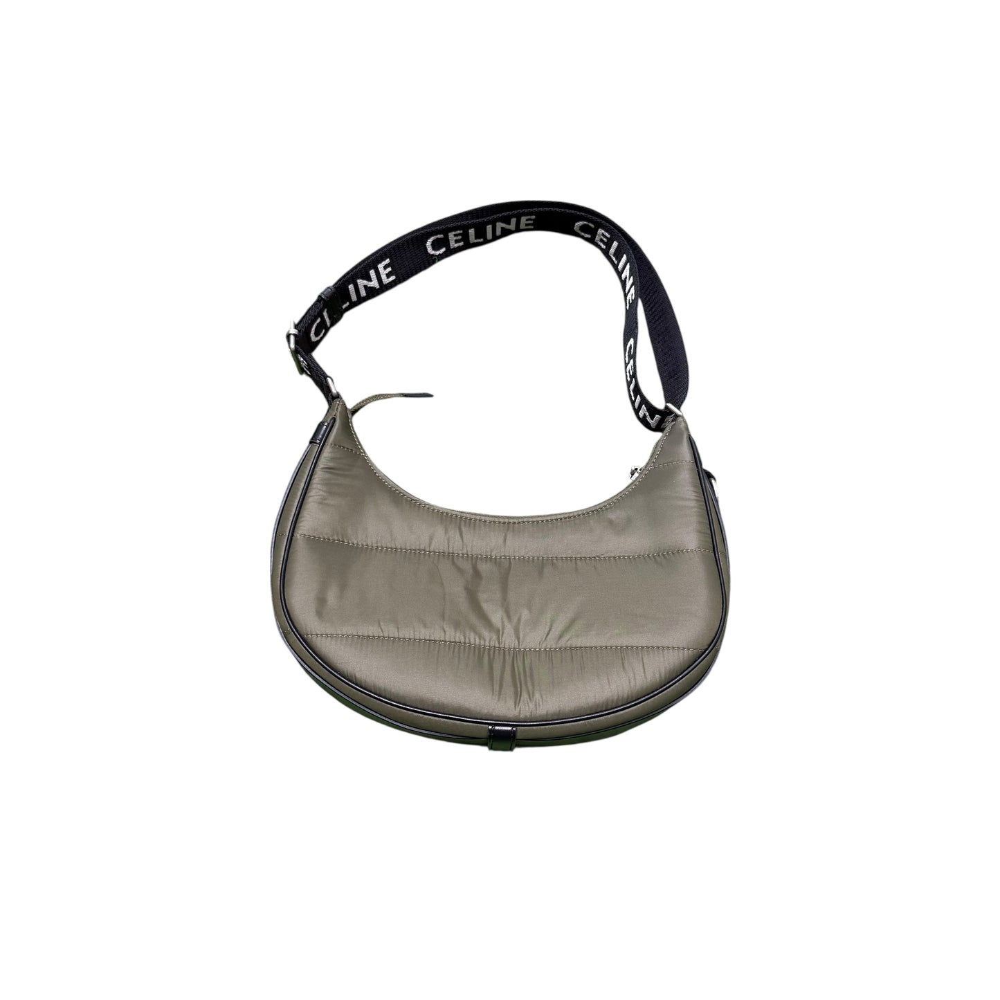 Green Celine Puffer Mini Bag