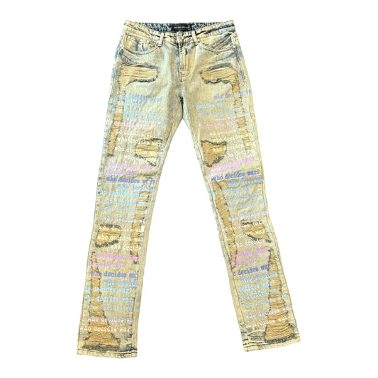 WDW Sand Script Denim