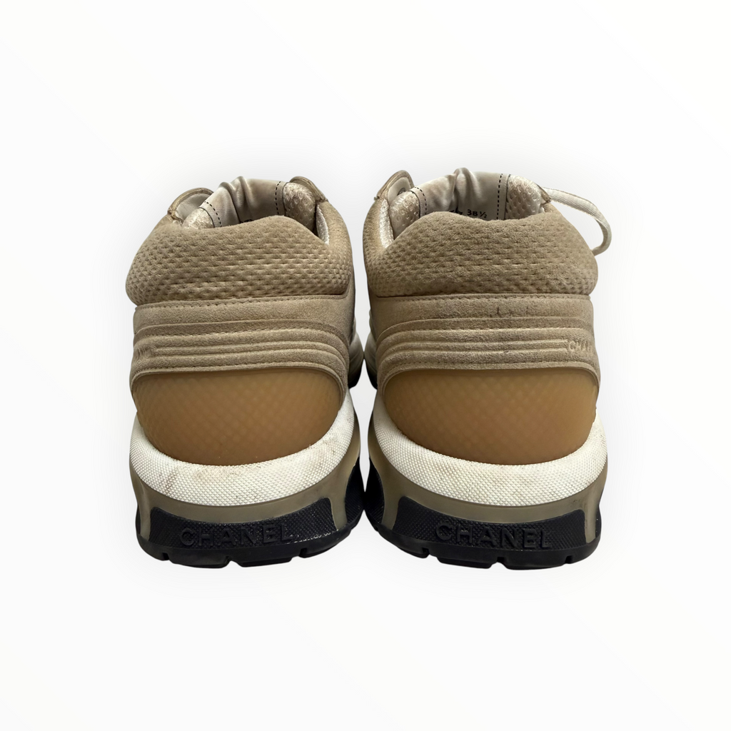 Chanel Beige Suede Trainers (NO BOX)