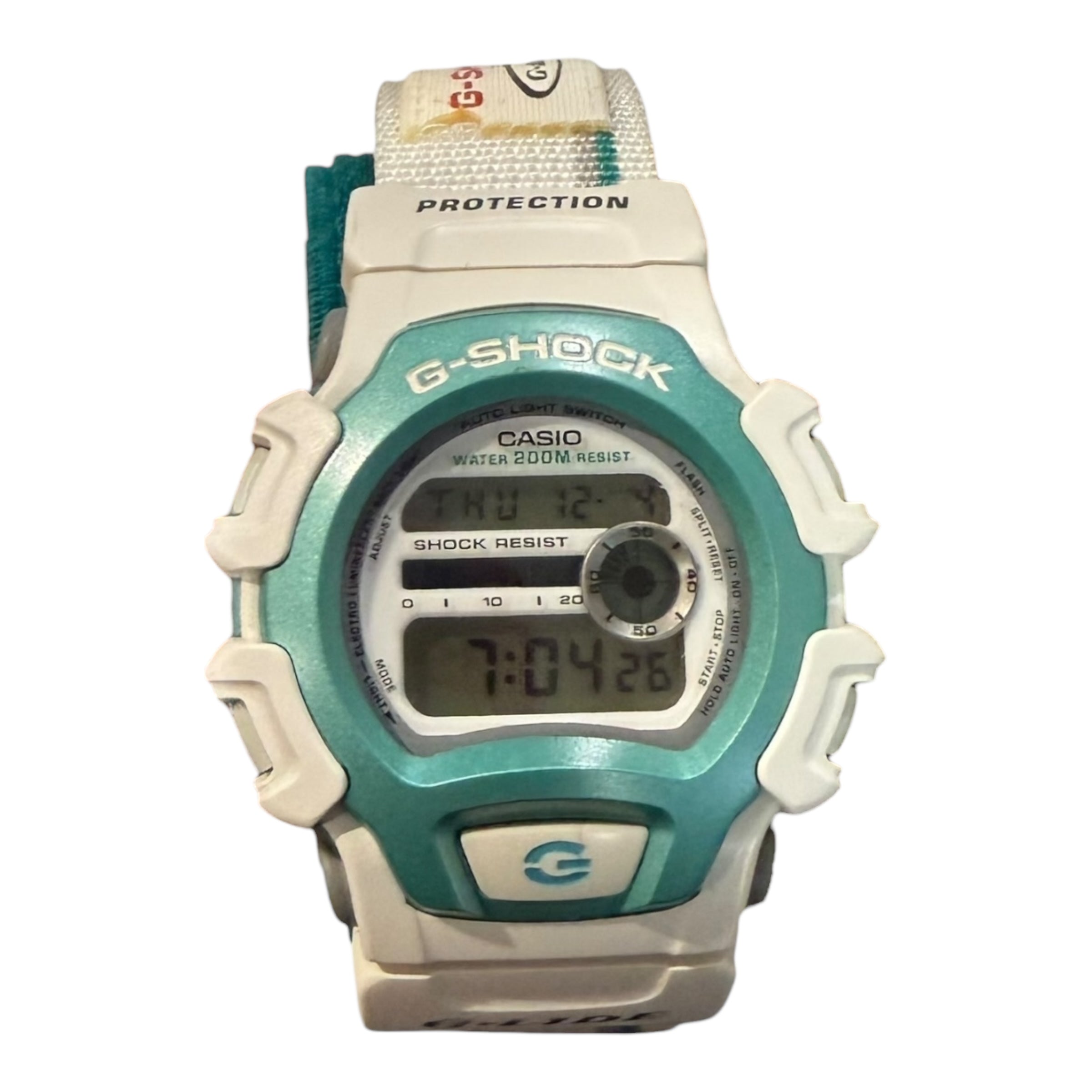 White/Turquoise G Shock Watch