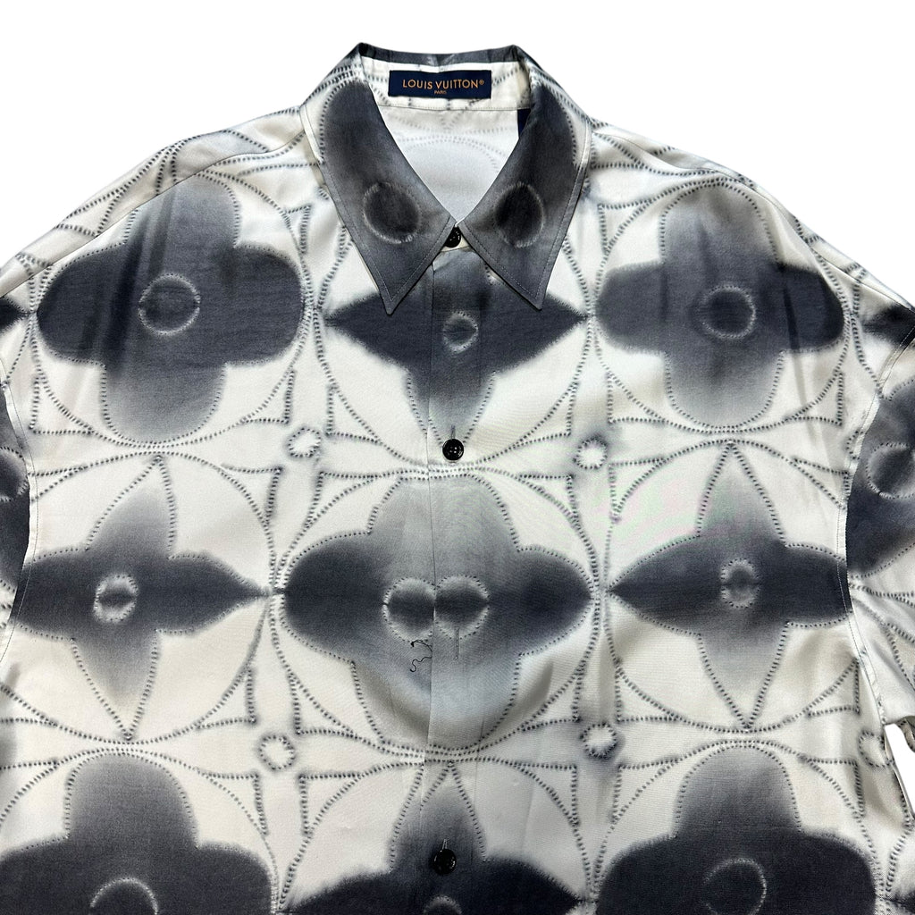 Louis Vuitton Silk Grey Button Up