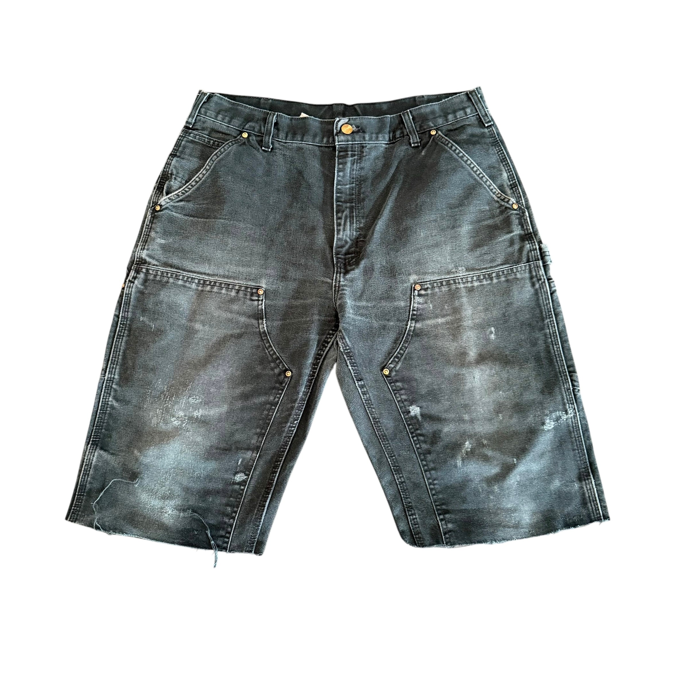 Black Carhartt Double Knee Shorts (Size 34)