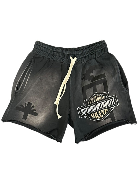 VERTABRAE SWEATSHORTS BLACK (R2LD8F)