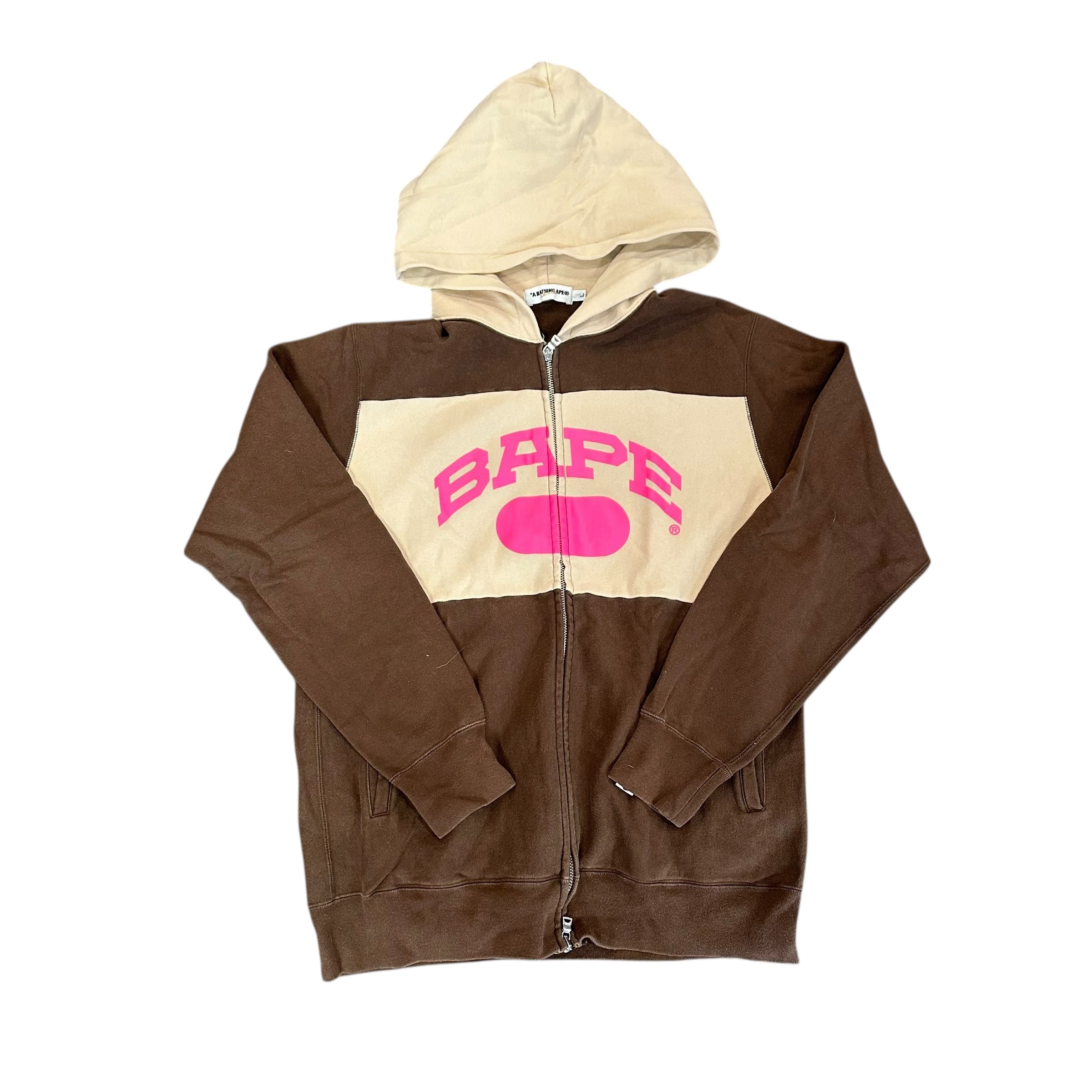 Vintage Bape Hoodie Brown/Beige