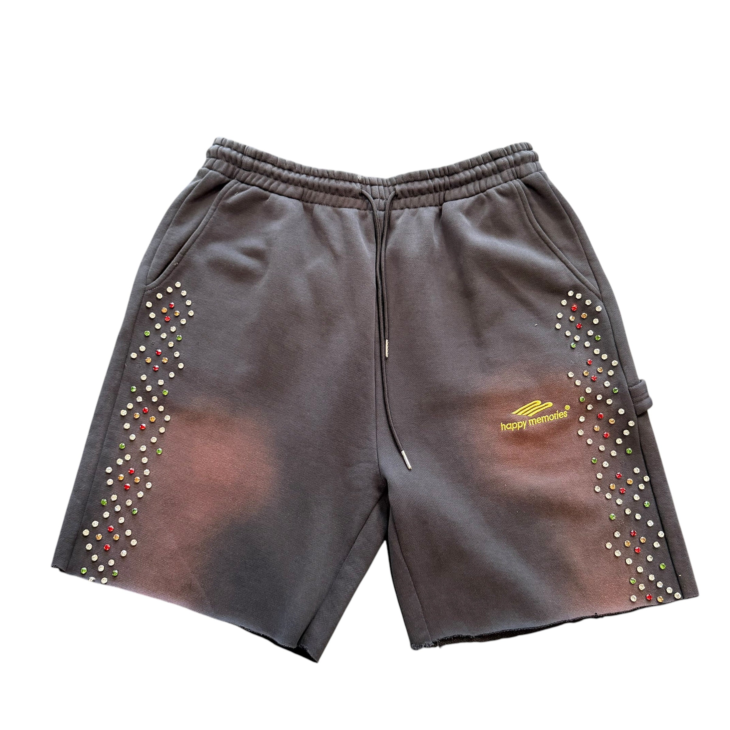 HMDD Purple Faded Rhinestone Shorts