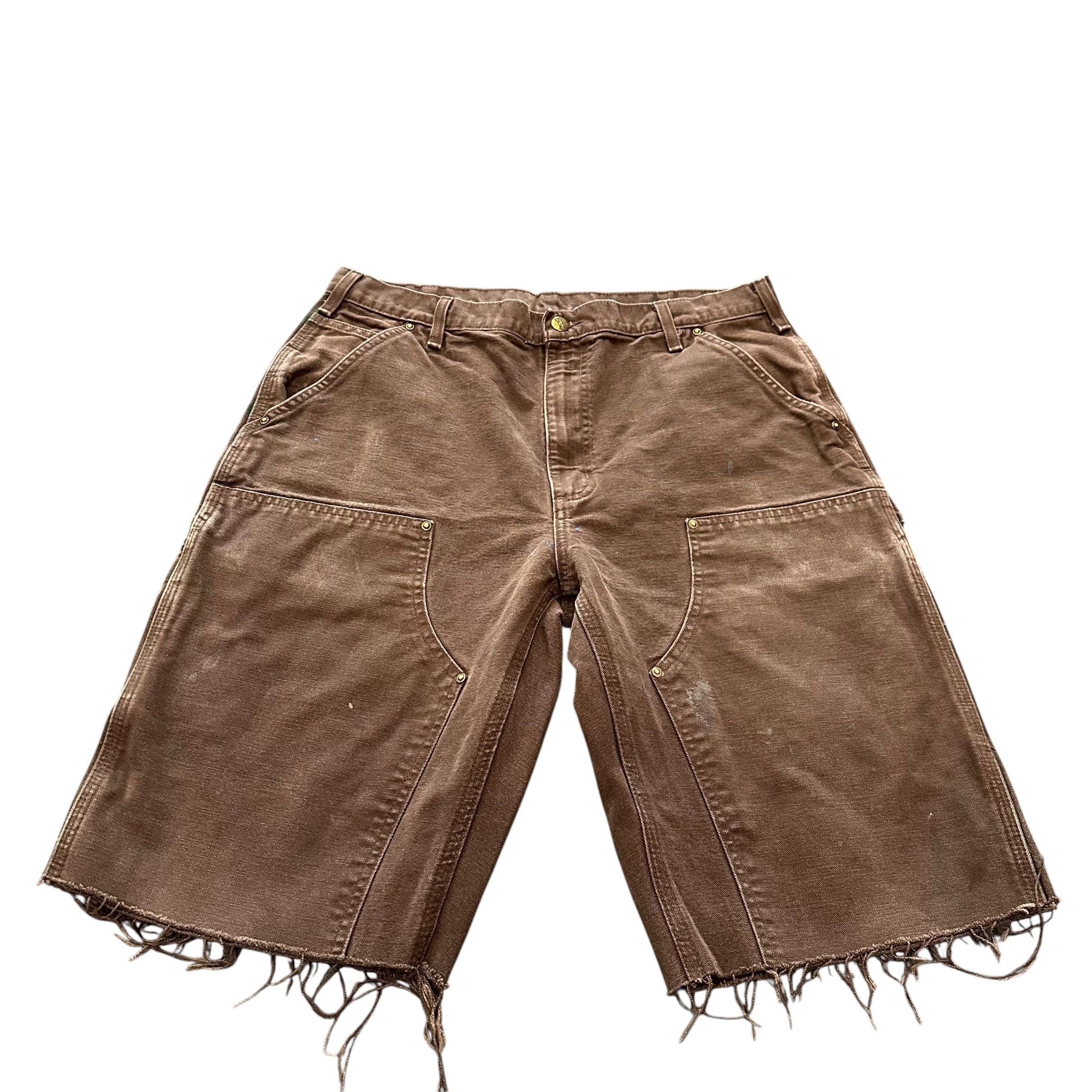 Brown Carhartt Double Knee Shorts(36)