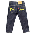 Kids Evisu Blue/Lime Green Jeans