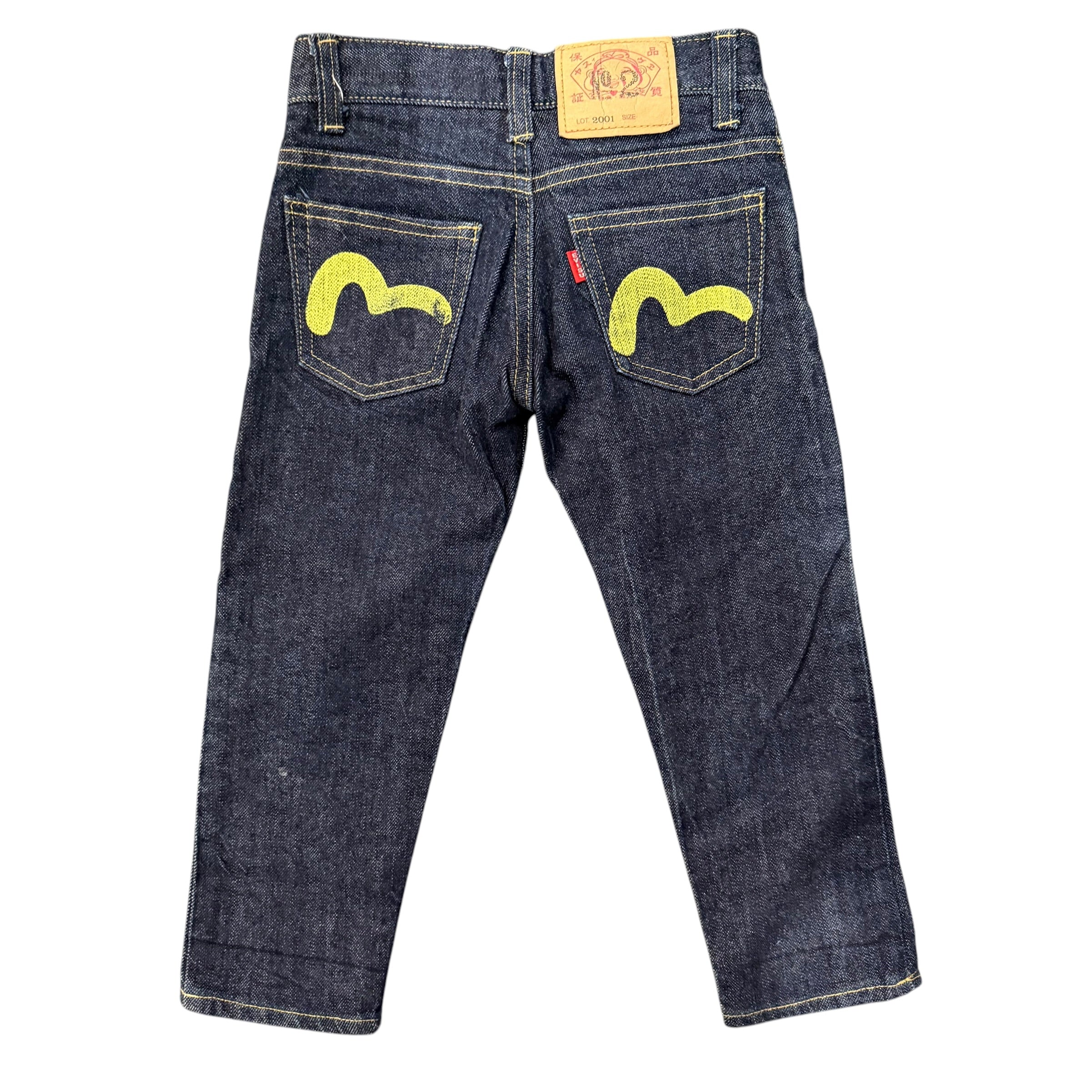 Kids Evisu Blue/Lime Green Jeans