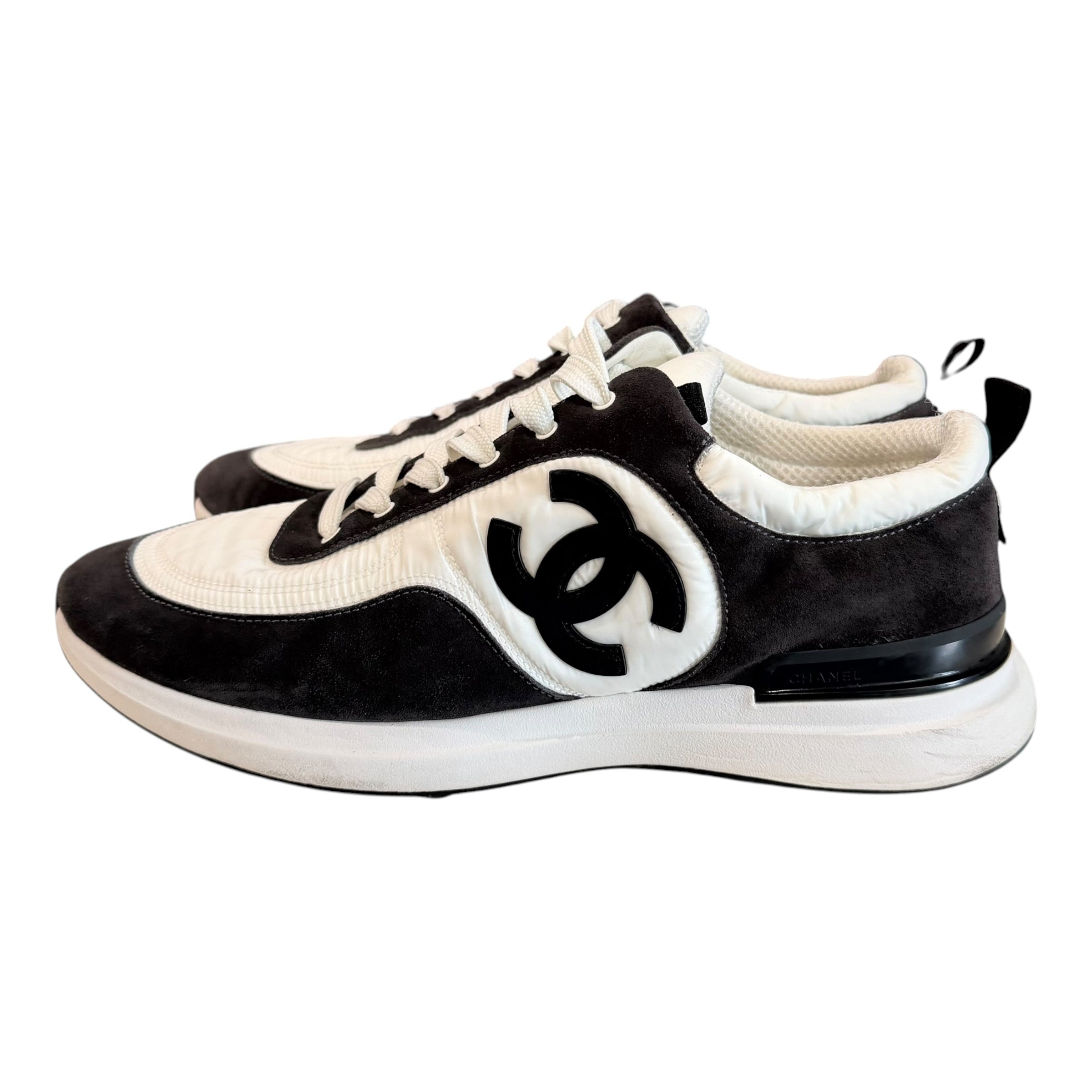 Chanel Grey/Black Trainers Low