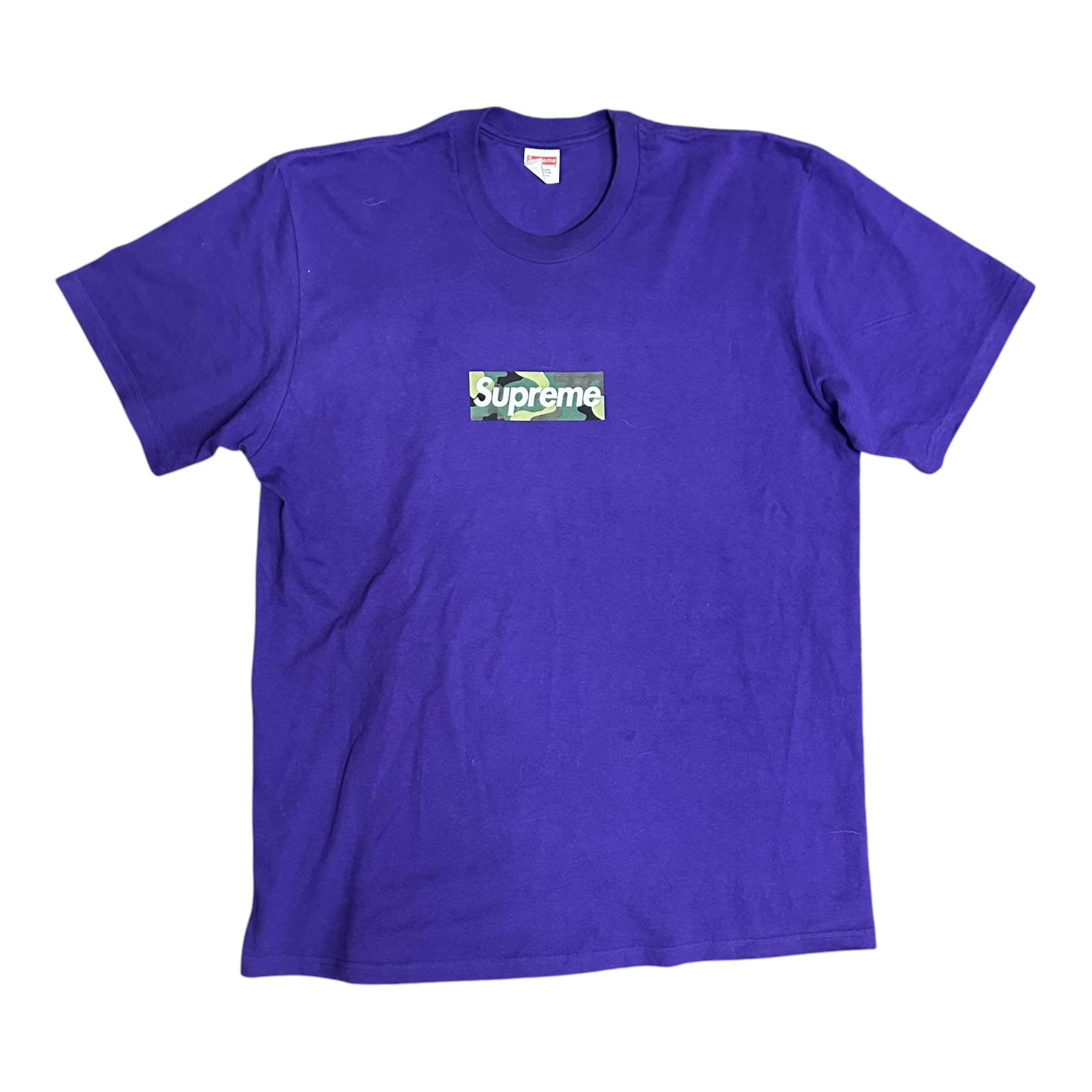Supreme Purple/Camo Box Logo