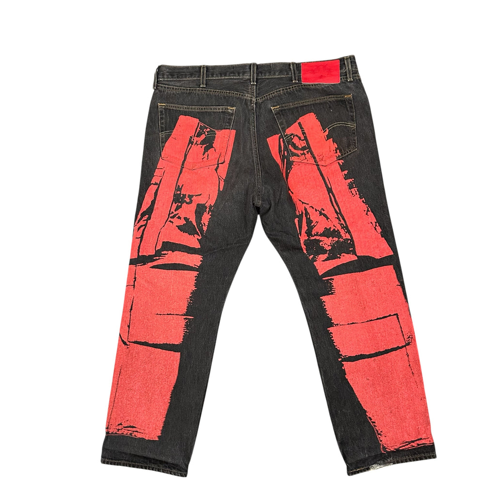 Sp5der Painted Moto Black Jeans