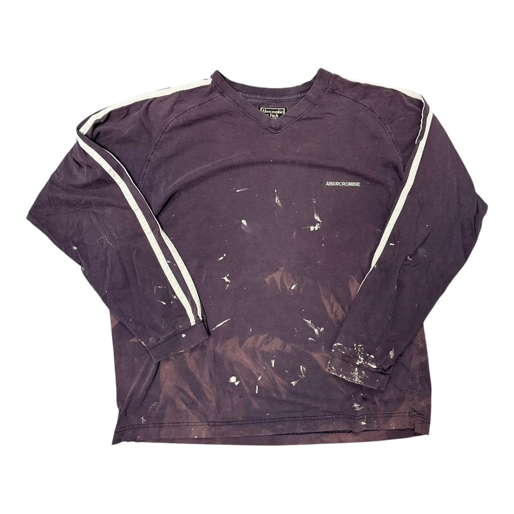 Navy Distressed Abercrombie Longsleeve Shirt