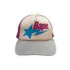 Y2K Bape Sta Pink/Grey Trucker Hat