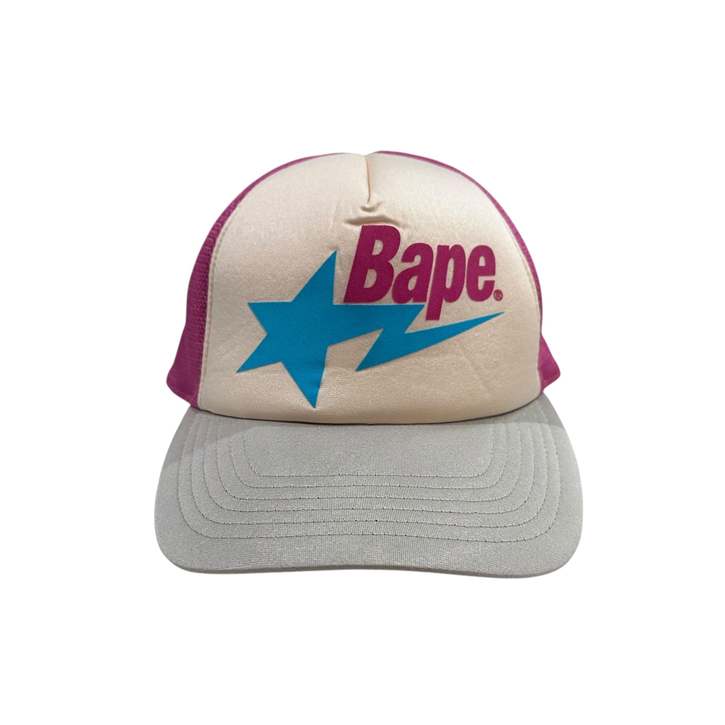 Y2K Bape Sta Pink/Grey Trucker Hat