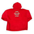 Vintage Harley Red Zip Hoodie