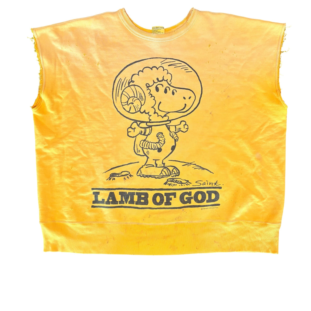 SAINT Michael Yellow Cutoff Crewneck