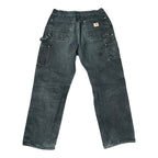 Vintage Carhartt Black Distressed Double Knee(34x32)