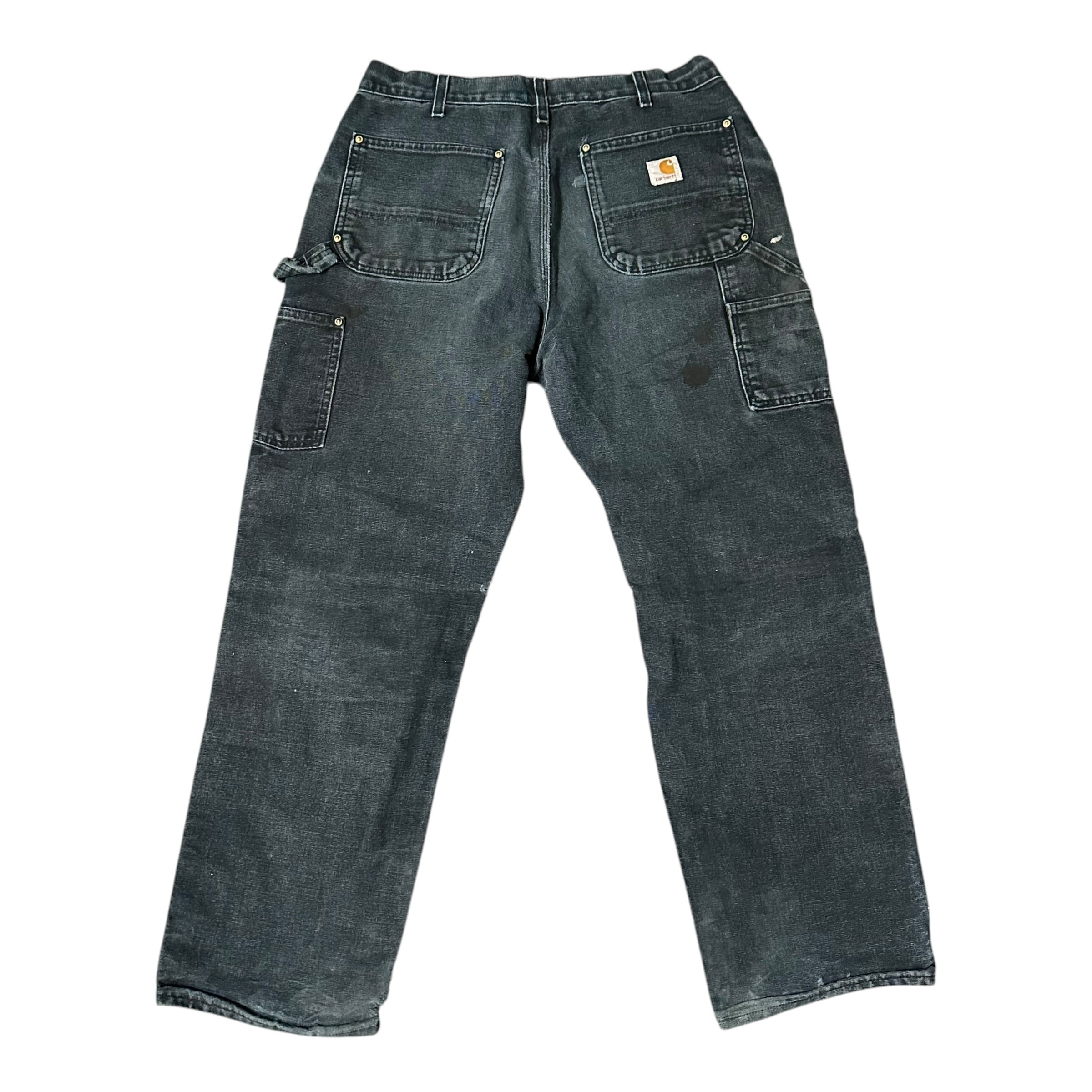 Vintage Carhartt Black Distressed Double Knee(34x32)