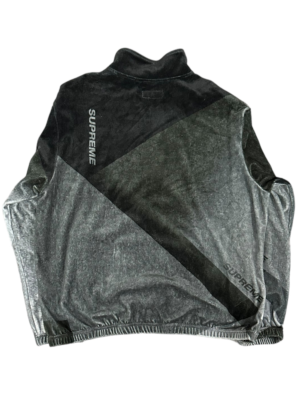 SUPREME VELOUR TRACK JACKET BLACK (4HY6U4)
