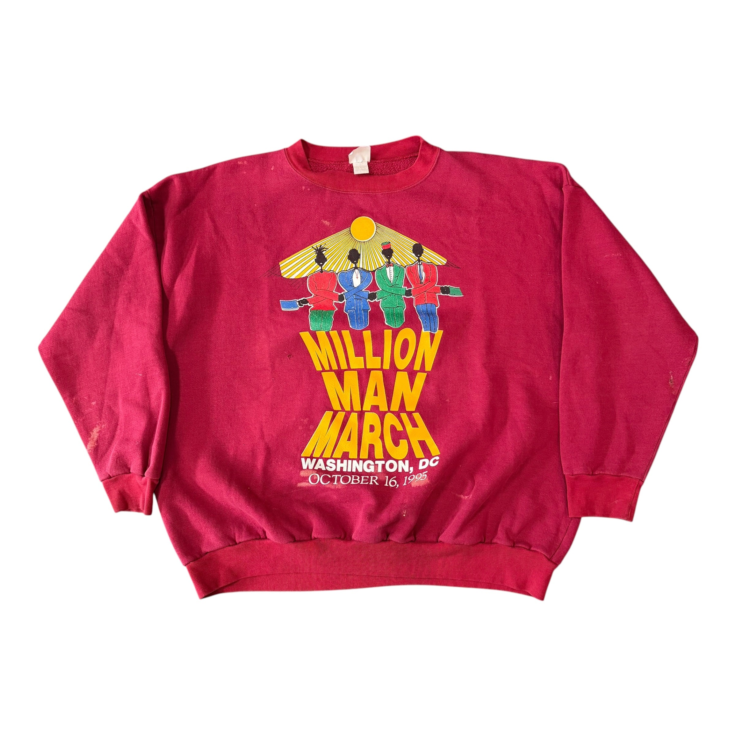 Vintage Million Man March Red Sweater