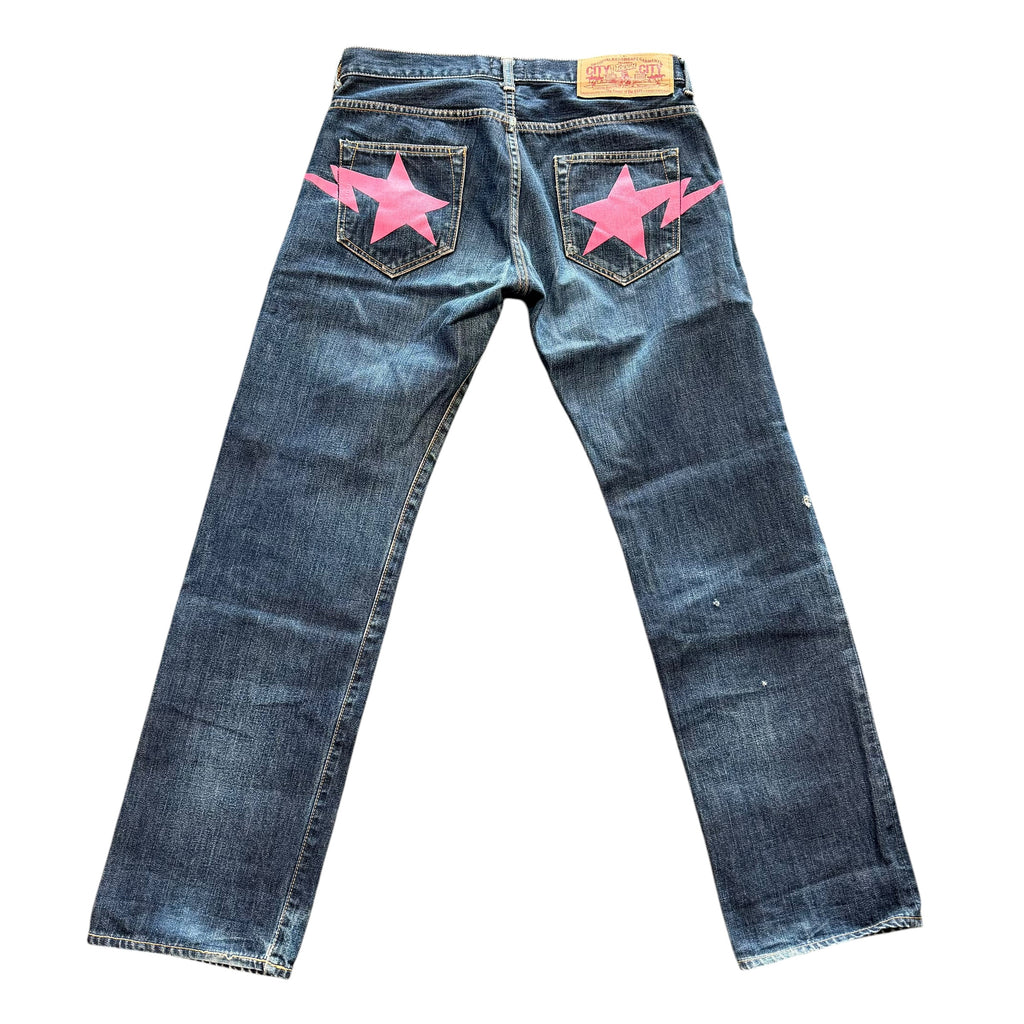 Bape Sta Blue/Pink Denim Jeans