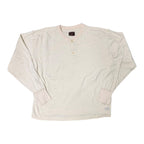 White Abercrombie Heavyweight Henley Longsleeve Shirt
