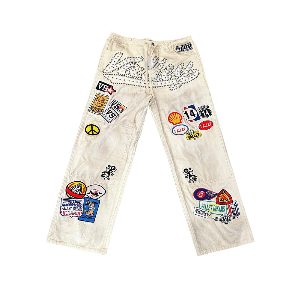 NEW Vale Lives White Patch Jeans
