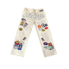 NEW Vale Lives White Patch Jeans