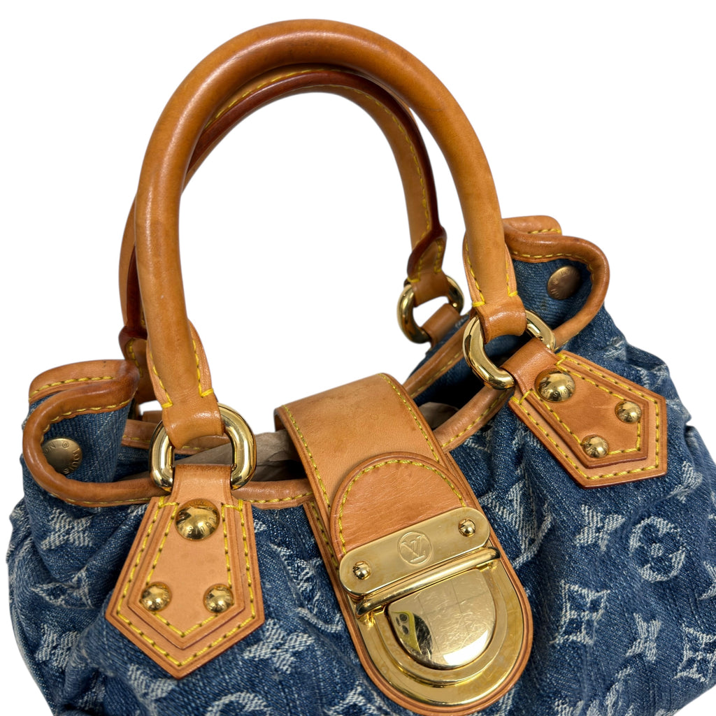 Louis Vuitton 2005 Monogram Denim Pleaty Bag