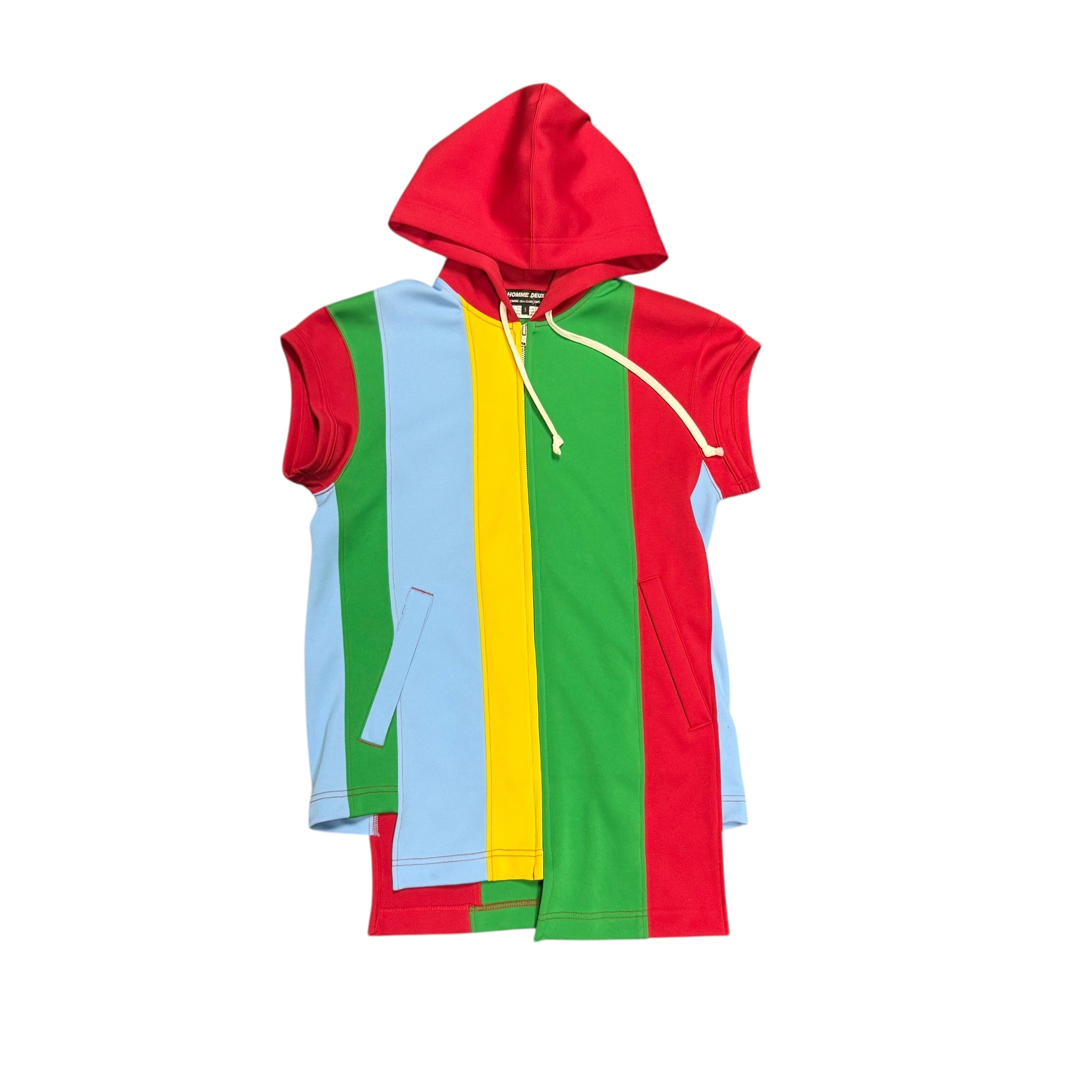 Comme des Garçons Homme Deux color-block sleeveless hoodie
