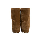 Balenciaga Alaska Fur Low Boot Brown/White