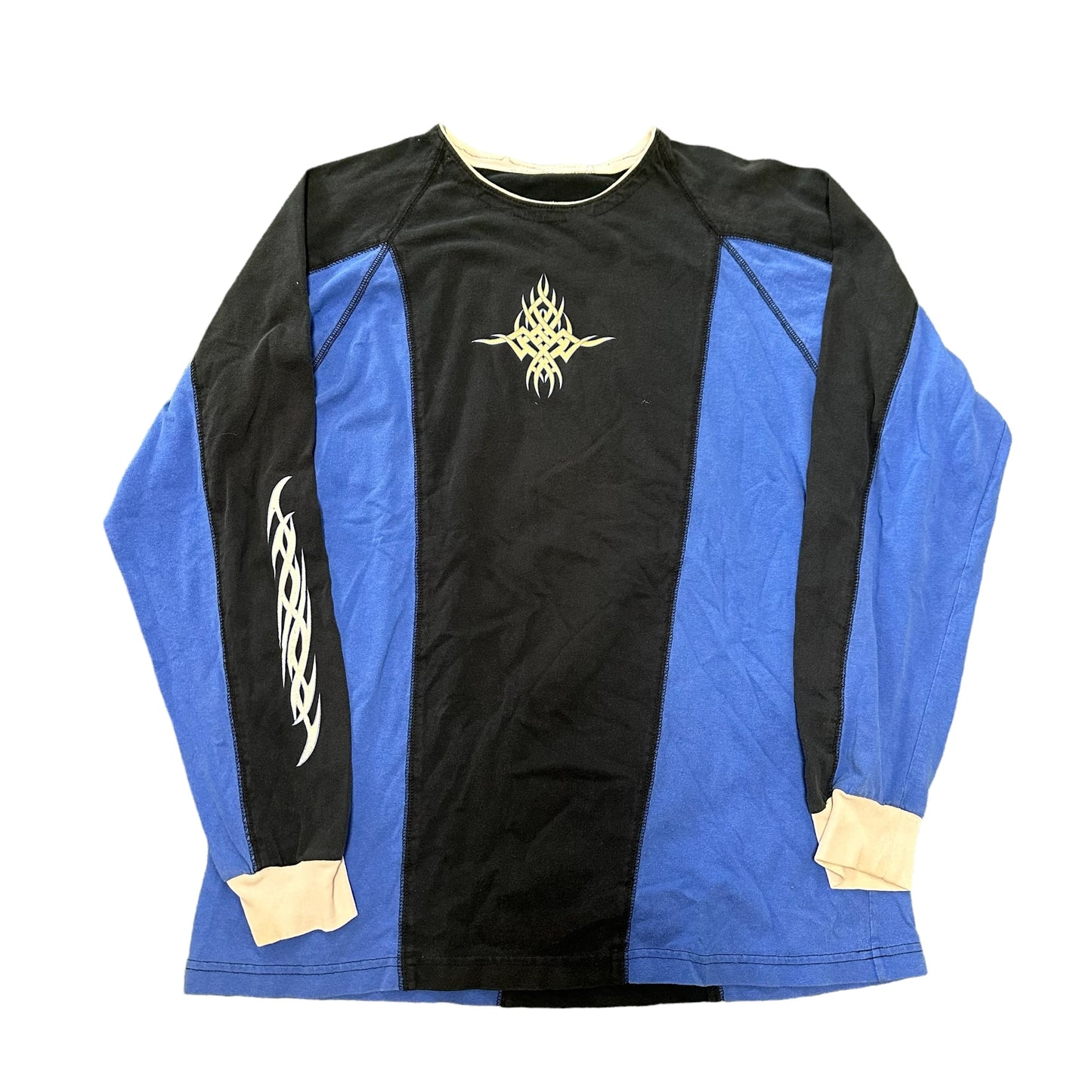 Vintage Blk/Blue Tribal L/S Tee